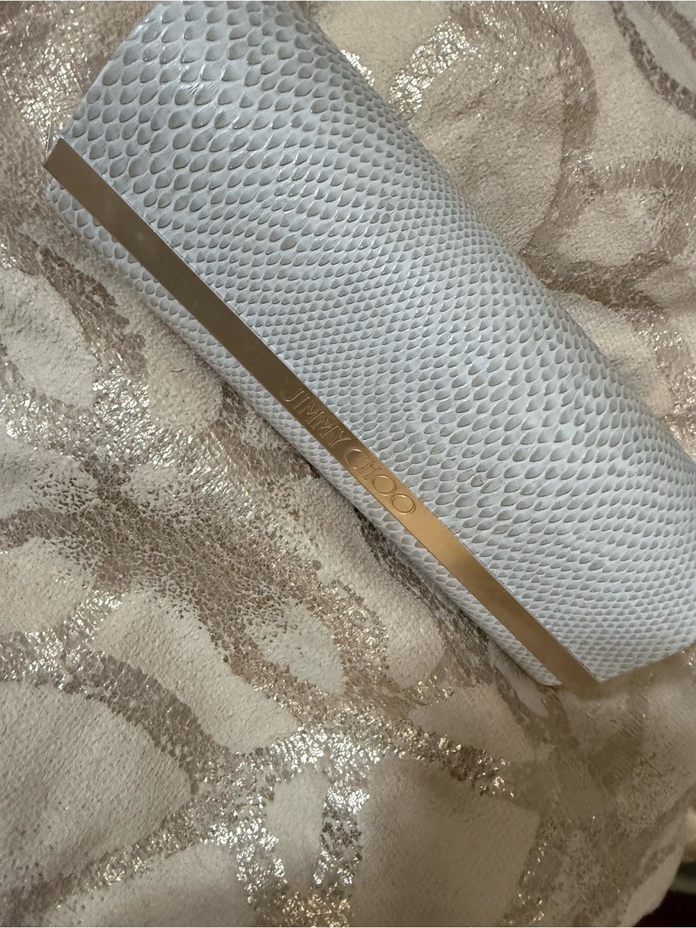 Jimmy Choo Sunglasses Case with Gold Logo Bar - Picture 2 of 6